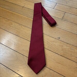 Epaulet New York Silk Repp Tie Burgundy Red Solid Made in USA Sartorial Handmade